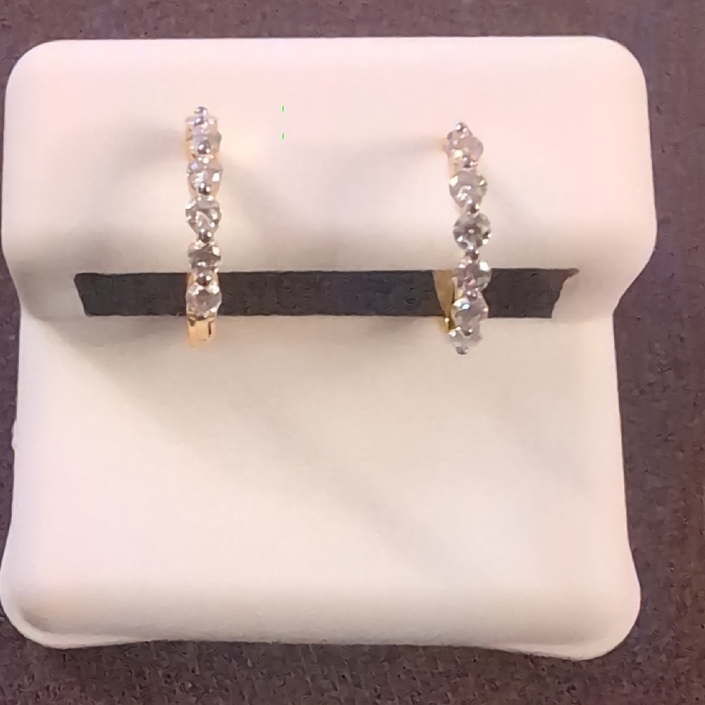 Moissanite Hoop Earrings